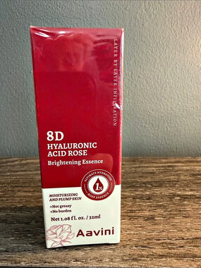 Aavini 8D Hyaluronic Acid Rose Brightening Essence 1.08 fl oz NWT